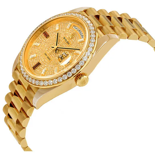PreStyled Sets JMS always Original Rolex DayDate 40 Automatic Gold Diamond Pave Dial Mens 18kt Yellow Gold President Watch 228348rbr0030 PreStyled Sets JMS always Original Rolex DayDate 40 Automatic Gold Diamond Pave Dial Mens 18kt Yellow Gold President Watch 228348rbr0030