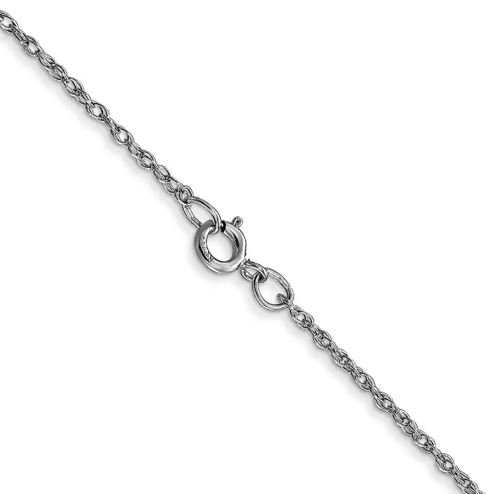 QGold Necklaces 14K White Gold 14 inch Carded 95mm Cable Rope with Spring Ring Clasp Children Necklace Chain Necklace QGold Necklaces 14K White Gold 14 inch Carded 95mm Cable Rope with Spring Ring Clasp Children Necklace Chain Necklace