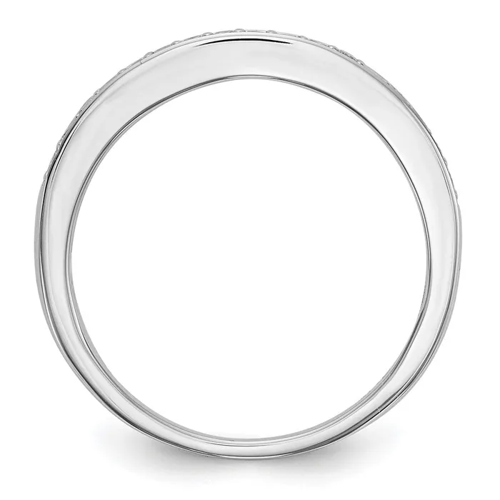 Rings 017ct CZ Solid Real 14K White Gold Wedding Band Ring Goldia