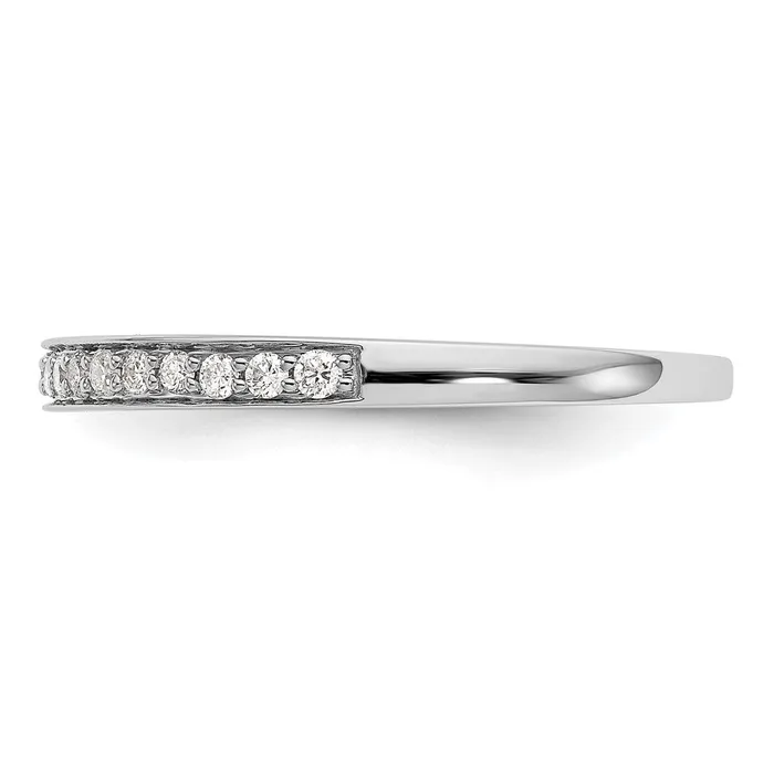 Rings 017ct CZ Solid Real 14K White Gold Wedding Band Ring Goldia