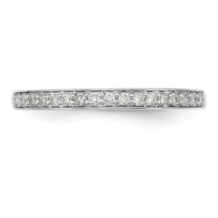 Rings 017ct CZ Solid Real 14K White Gold Wedding Band Ring Goldia