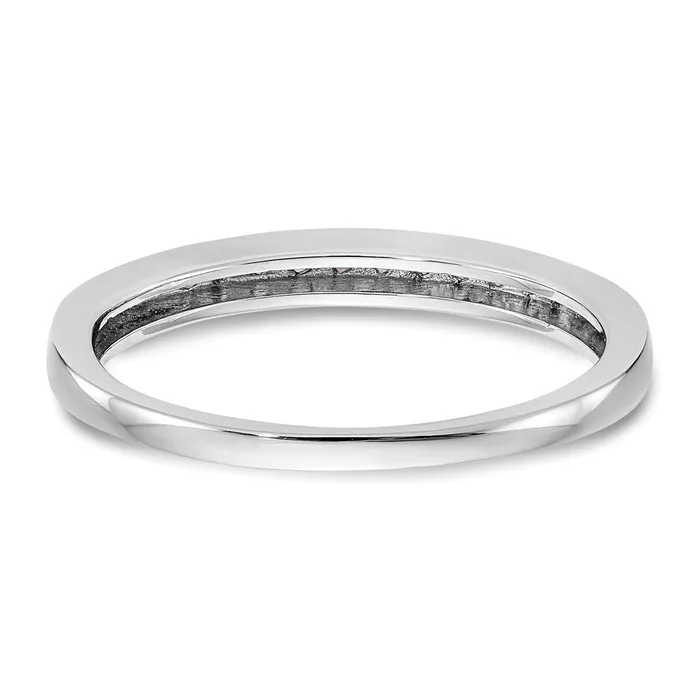 Rings 017ct CZ Solid Real 14K White Gold Wedding Band Ring Goldia