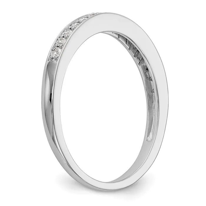 Rings 017ct CZ Solid Real 14K White Gold Wedding Band Ring Goldia