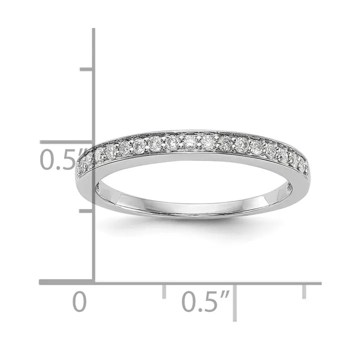Rings 017ct CZ Solid Real 14K White Gold Wedding Band Ring Goldia
