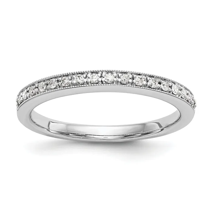 Rings 025ct CZ Solid Real 14k White Gold Round Set of 2 Wedding Wedding Band Ring Goldia Rings 025ct CZ Solid Real 14k White Gold Round Set of 2 Wedding Wedding Band Ring Goldia
