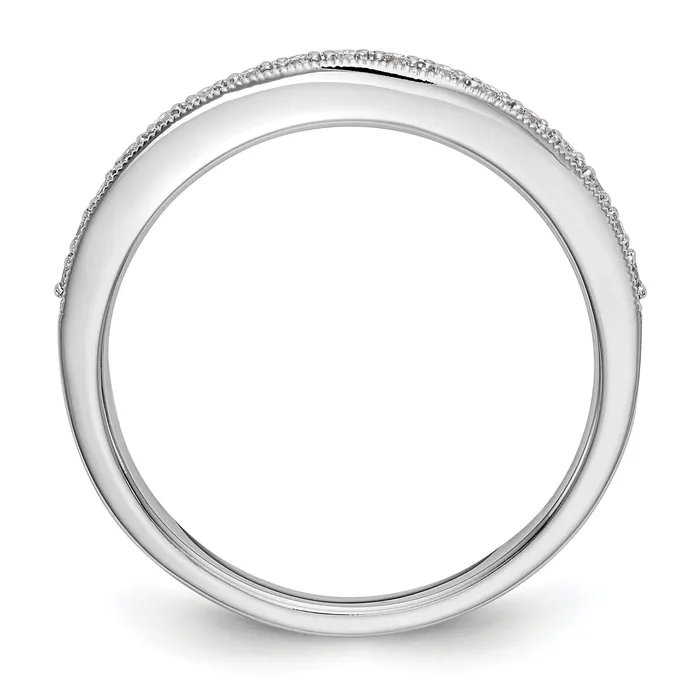 Rings 025ct CZ Solid Real 14k White Gold Round Set of 2 Wedding Wedding Band Ring Goldia