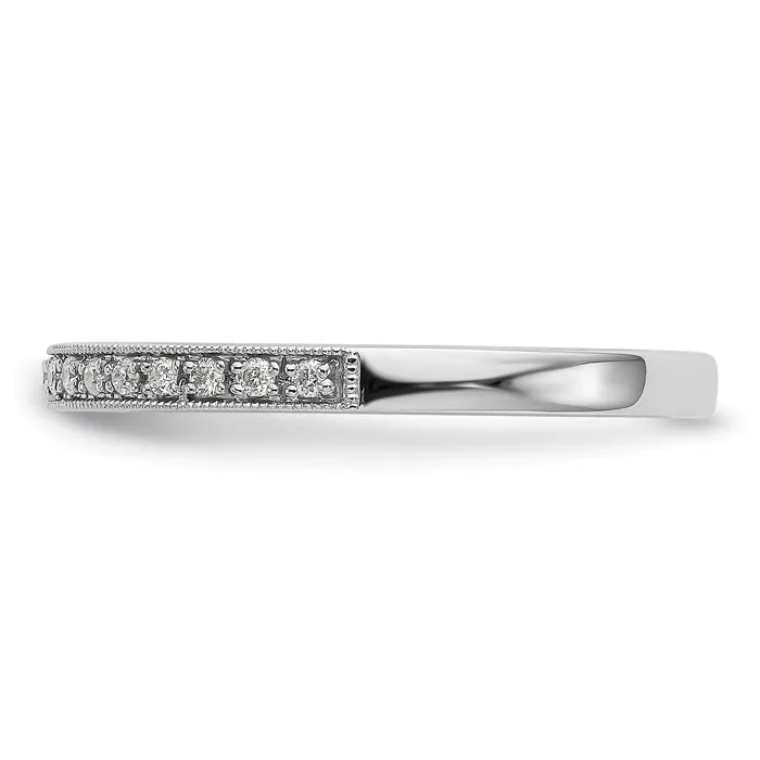 Rings 025ct CZ Solid Real 14k White Gold Round Set of 2 Wedding Wedding Band Ring Goldia