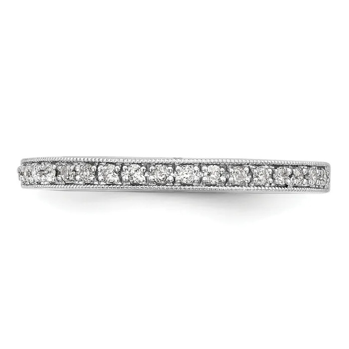 Rings 025ct CZ Solid Real 14k White Gold Round Set of 2 Wedding Wedding Band Ring Goldia