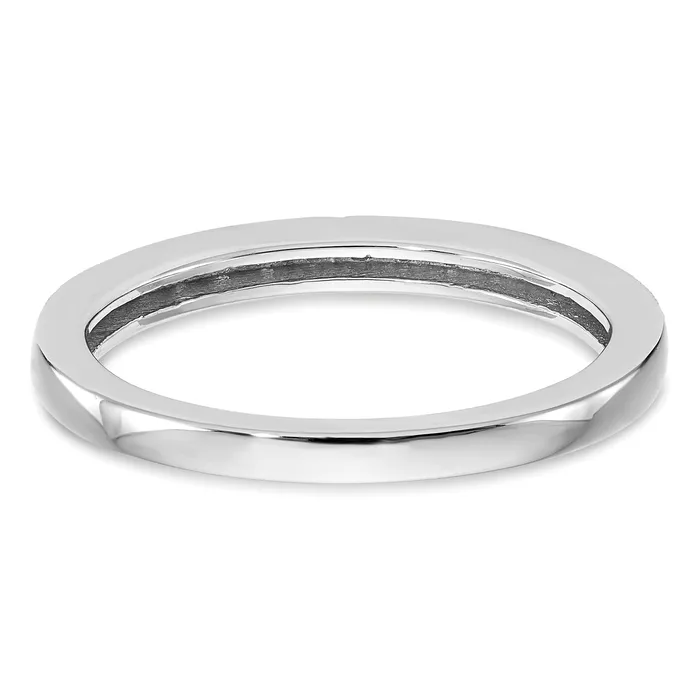 Rings 025ct CZ Solid Real 14k White Gold Round Set of 2 Wedding Wedding Band Ring Goldia