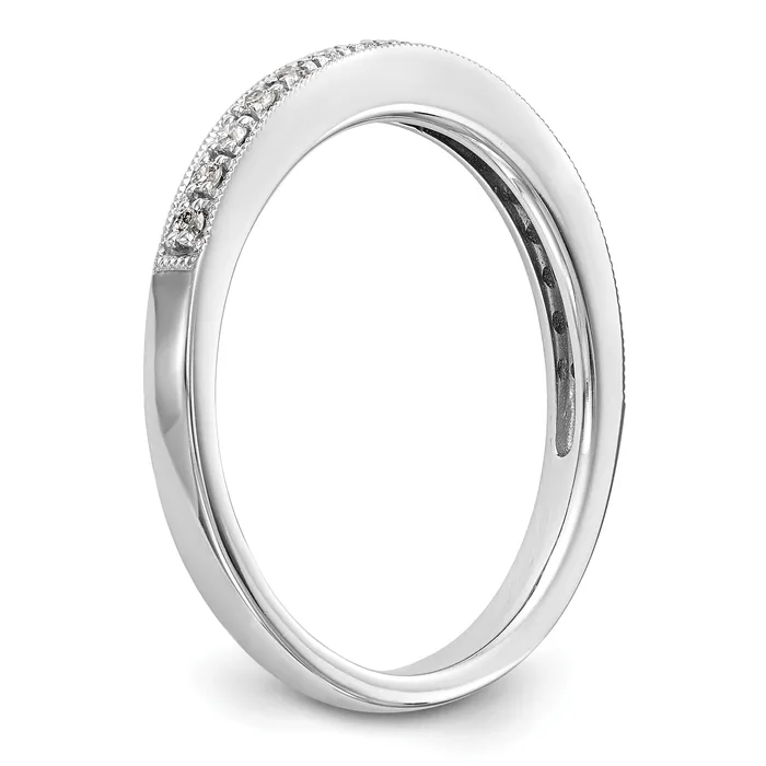 Rings 025ct CZ Solid Real 14k White Gold Round Set of 2 Wedding Wedding Band Ring Goldia