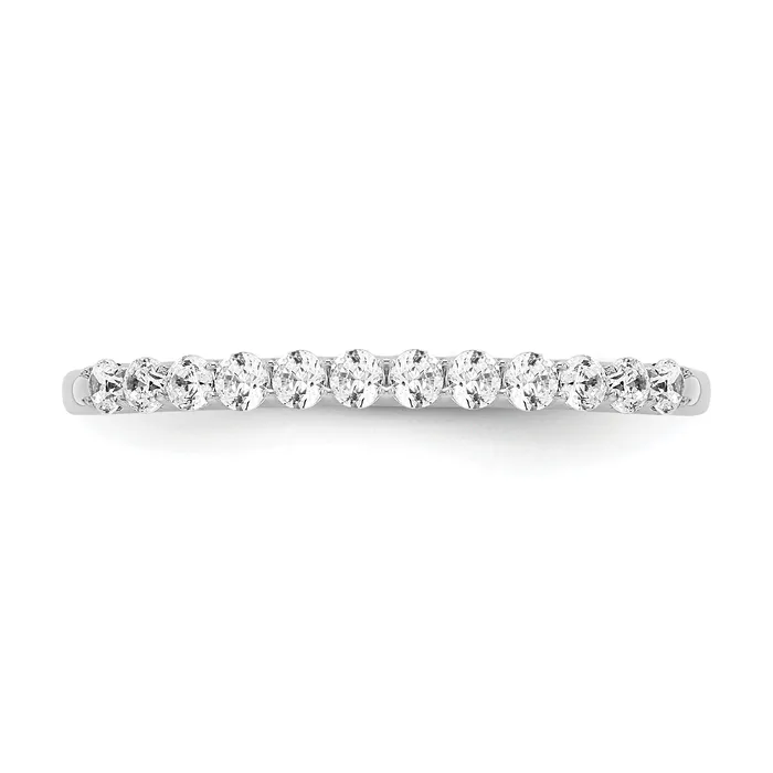 Rings 025ct CZ Solid Real 14k White Gold Wedding Wedding Band Ring Goldia