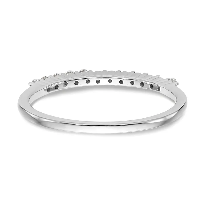 Rings 025ct CZ Solid Real 14k White Gold Wedding Wedding Band Ring Goldia