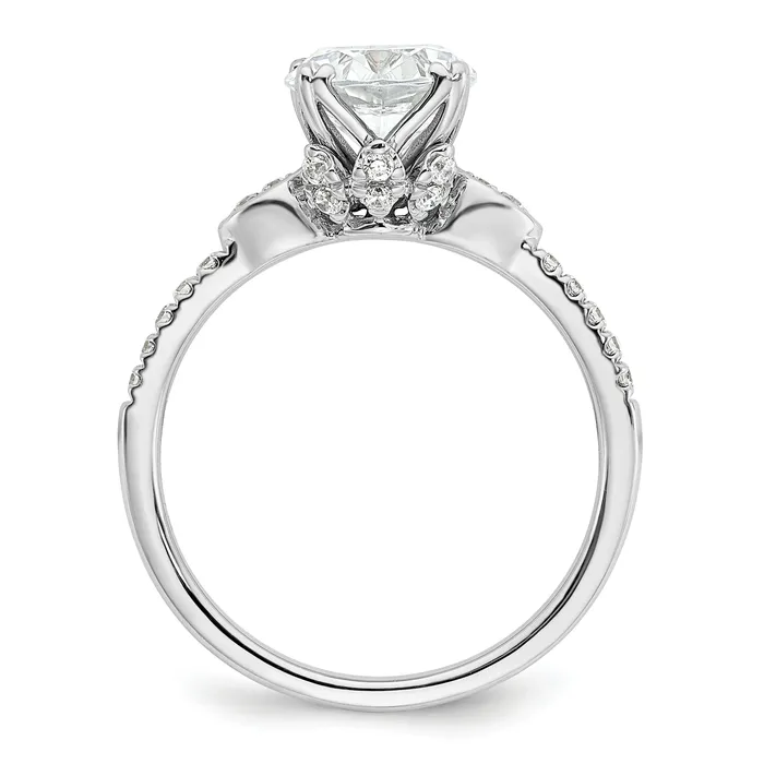 Rings 150ct CZ Solid Real 14k White Polish 1 12ct Round Engagement Dia Ring Goldia