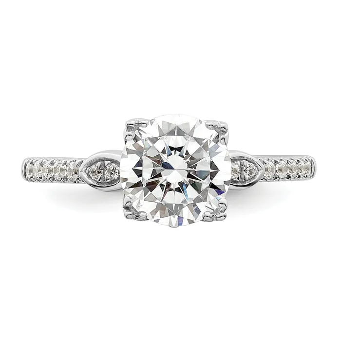 Rings 150ct CZ Solid Real 14k White Polish 1 12ct Round Engagement Dia Ring Goldia