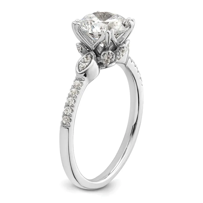 Rings 150ct CZ Solid Real 14k White Polish 1 12ct Round Engagement Dia Ring Goldia