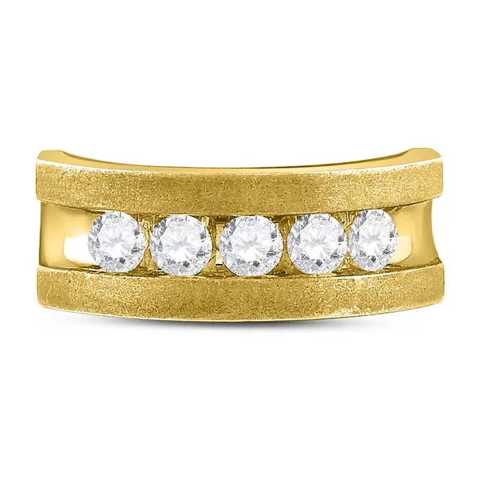 Rings 10k Yellow Gold Round Diamond Single Row 5Stone Wedding Band Ring 12 Cttw gndatlanta Rings 10k Yellow Gold Round Diamond Single Row 5Stone Wedding Band Ring 12 Cttw gndatlanta