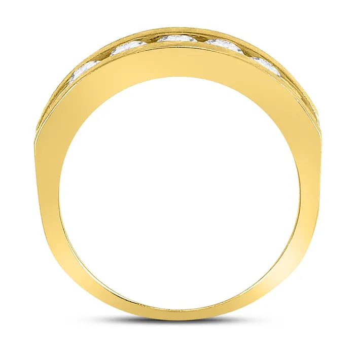 Rings 10k Yellow Gold Round Diamond Single Row 5Stone Wedding Band Ring 12 Cttw gndatlanta