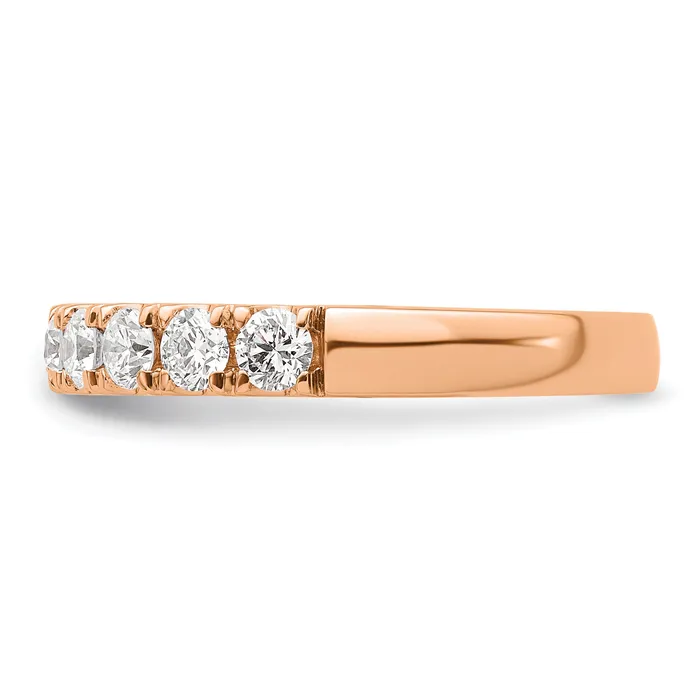 Rings 14k Rose Gold 1 Ct Lab Grown Diamond VSSI G Wedding Band Ring Goldia