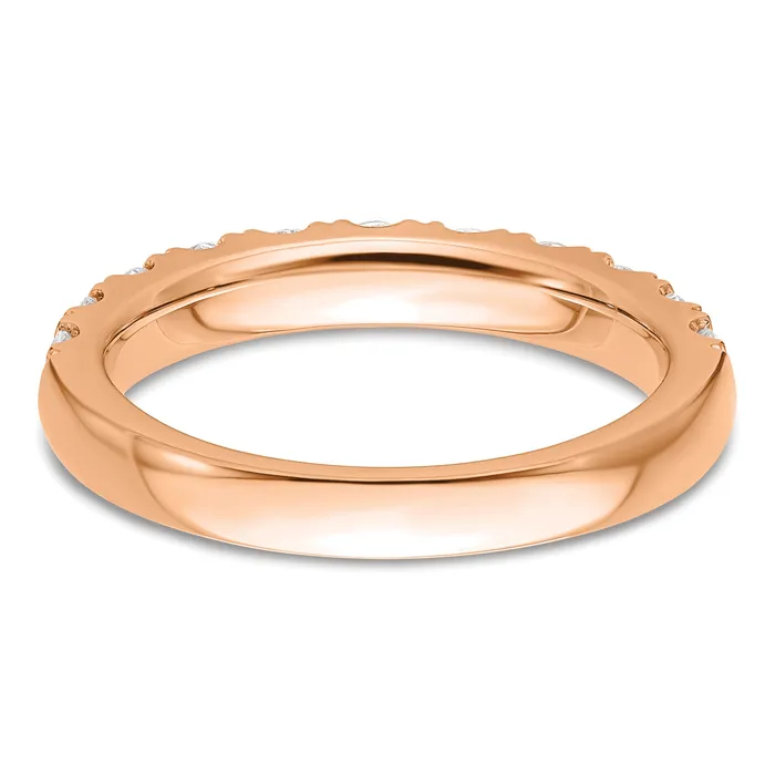 Rings 14k Rose Gold 1 Ct Lab Grown Diamond VSSI G Wedding Band Ring Goldia