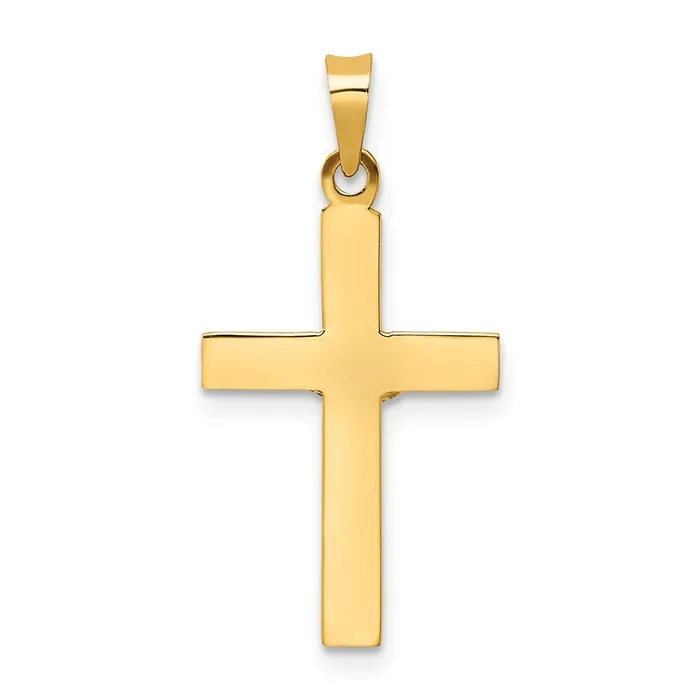 Rings 14k Twotone Gold Polished Solid INRI Crucifix Pendant Goldia