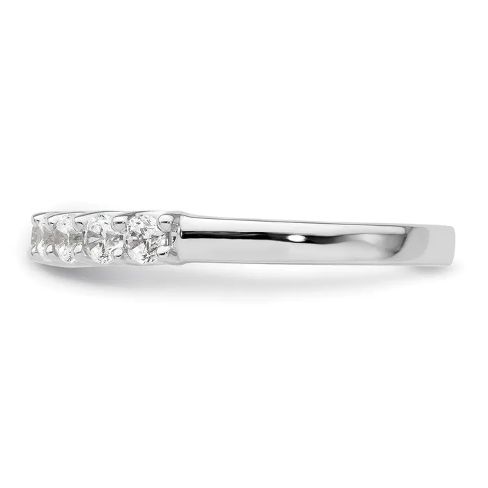 Rings 14K White Gold 9Stone Real Diamond Band goldiaca