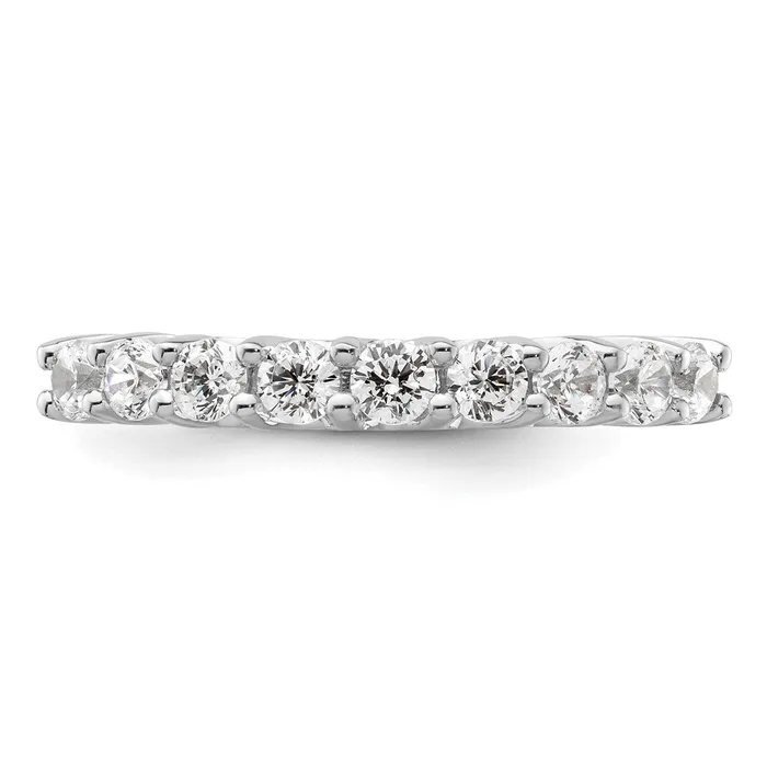 Rings 14K White Gold 9Stone Real Diamond Band goldiaca