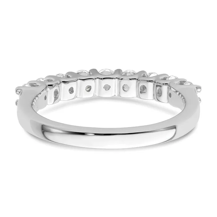 Rings 14K White Gold 9Stone Real Diamond Band goldiaca