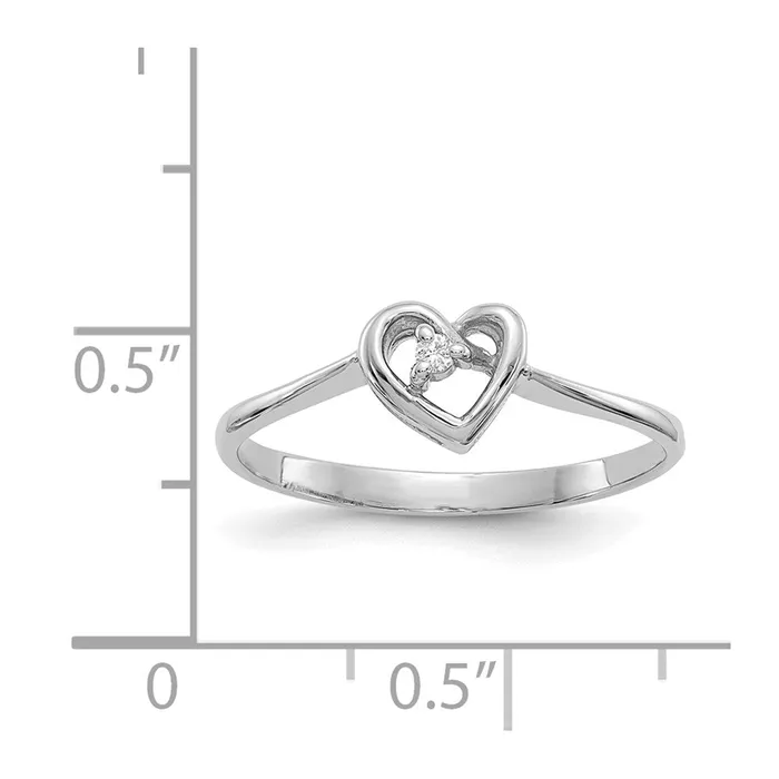 Rings 14k White Gold A Real Diamond heart ring Goldiacom