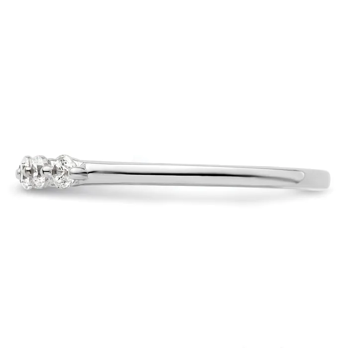 Rings 14K White Gold Lab Grown VSSI G Diamond 5Stone Band Ring Goldia