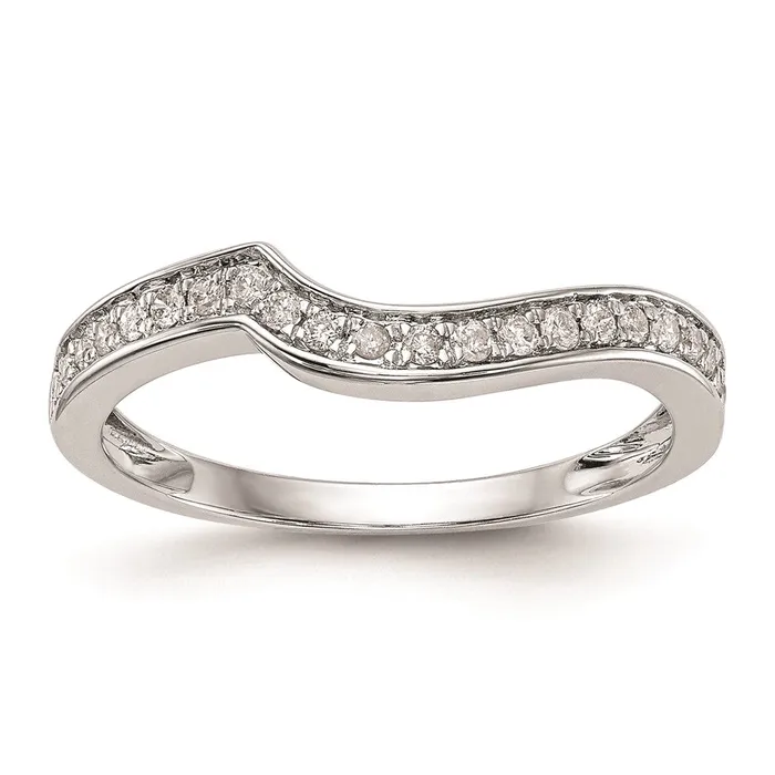 Rings Goldia 022ct CZ Solid Real 14K White Gold Wedding Wedding Band Ring Rings Goldia 022ct CZ Solid Real 14K White Gold Wedding Wedding Band Ring