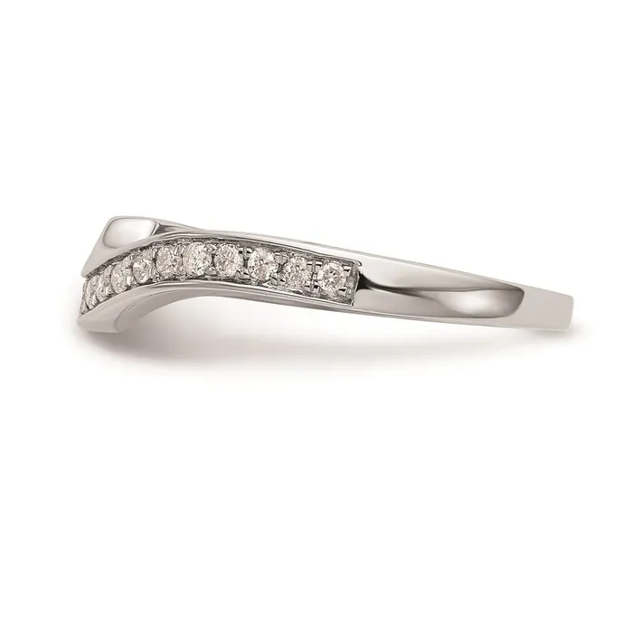 Rings Goldia 022ct CZ Solid Real 14K White Gold Wedding Wedding Band Ring