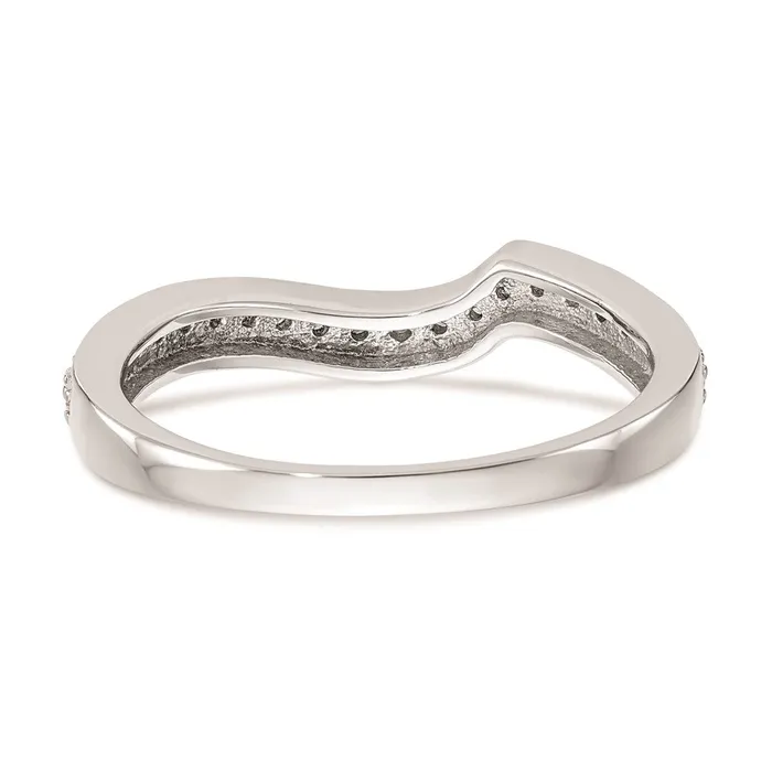 Rings Goldia 022ct CZ Solid Real 14K White Gold Wedding Wedding Band Ring