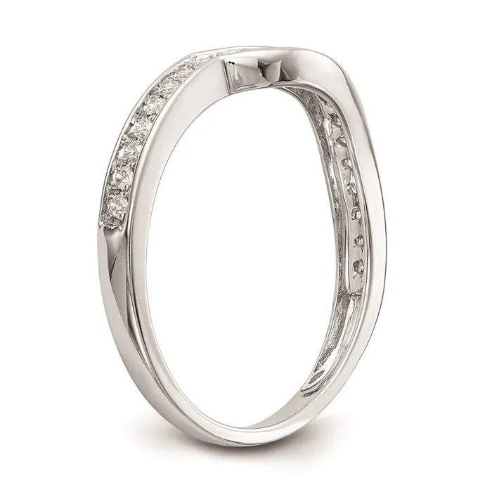 Rings Goldia 022ct CZ Solid Real 14K White Gold Wedding Wedding Band Ring