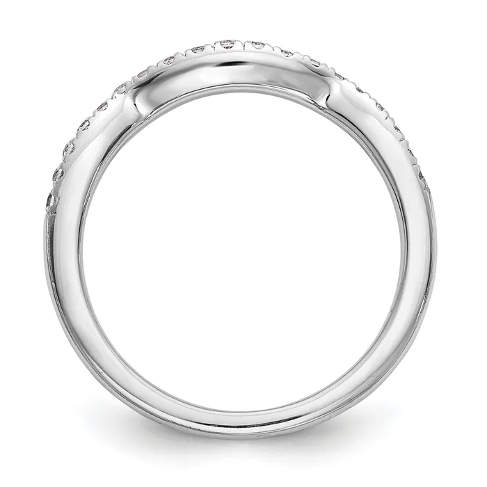 Rings Goldia 023ct CZ Solid Real 14K White Gold Wedding Wedding Band Ring