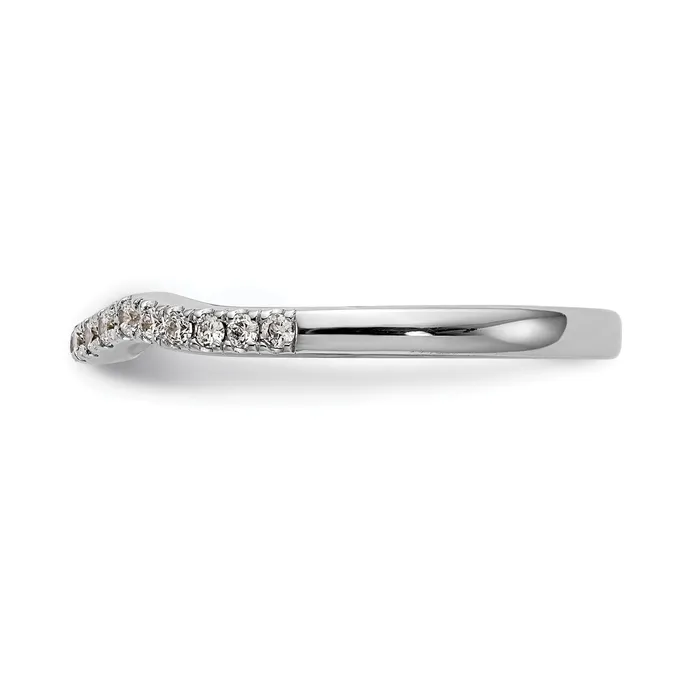 Rings Goldia 023ct CZ Solid Real 14K White Gold Wedding Wedding Band Ring