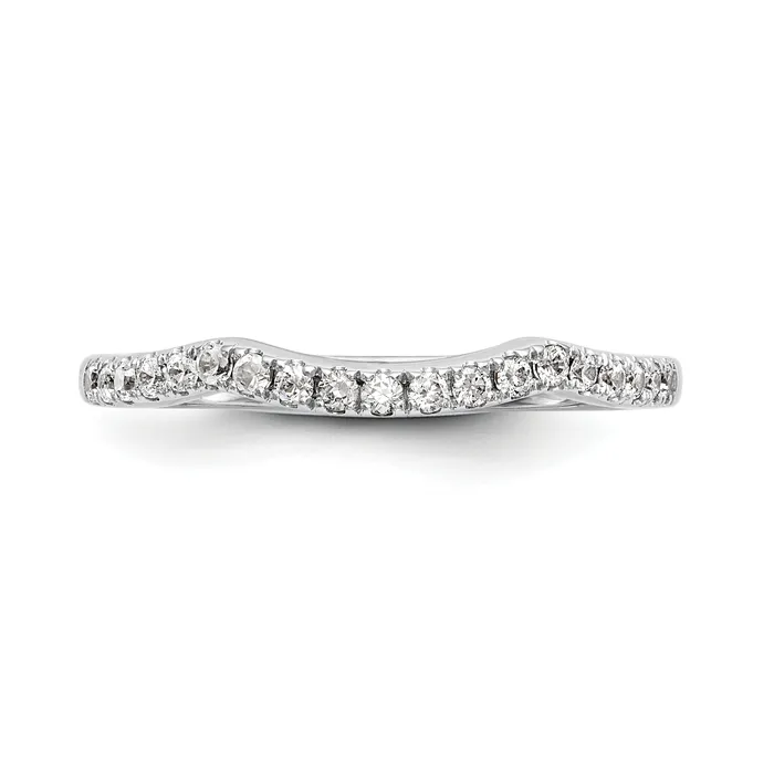 Rings Goldia 023ct CZ Solid Real 14K White Gold Wedding Wedding Band Ring