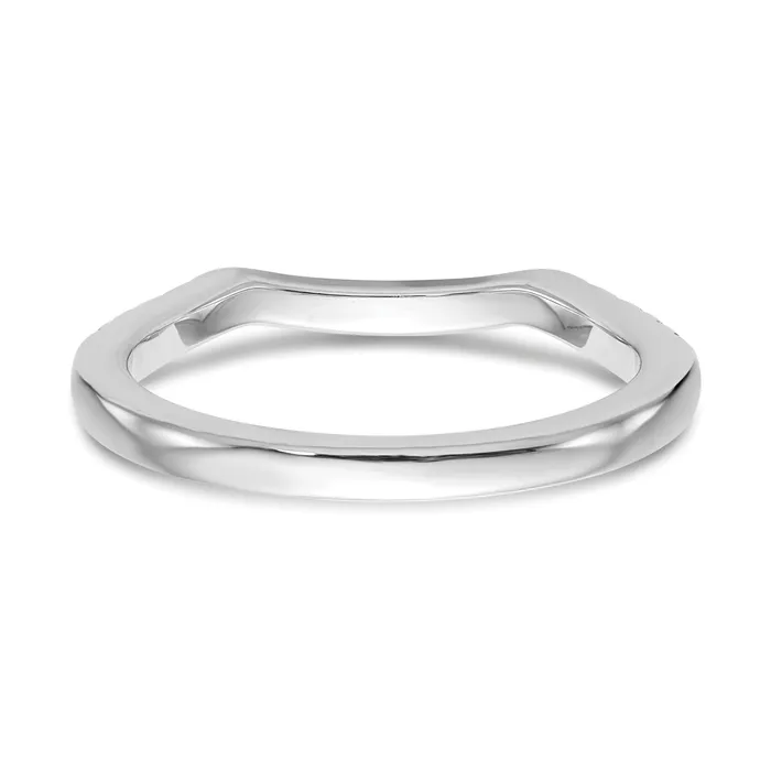 Rings Goldia 023ct CZ Solid Real 14K White Gold Wedding Wedding Band Ring
