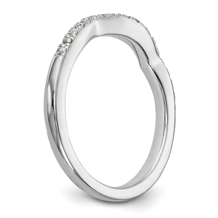 Rings Goldia 023ct CZ Solid Real 14K White Gold Wedding Wedding Band Ring