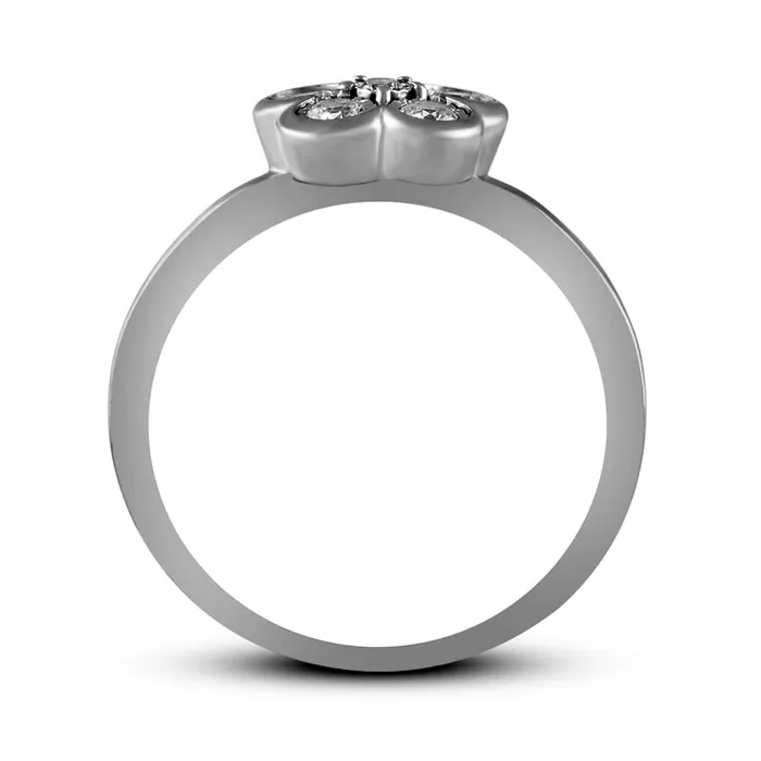 Rings Goldia 025 CT TW Composite Natural Diamond Flower Promise Ring in Solid 10K White Gold Rings Goldia 025 CT TW Composite Natural Diamond Flower Promise Ring in Solid 10K White Gold