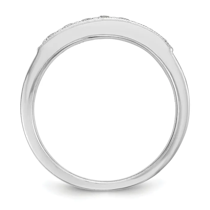 Rings Goldia 025ct CZ Solid Real 14K White Gold Wedding Band Ring