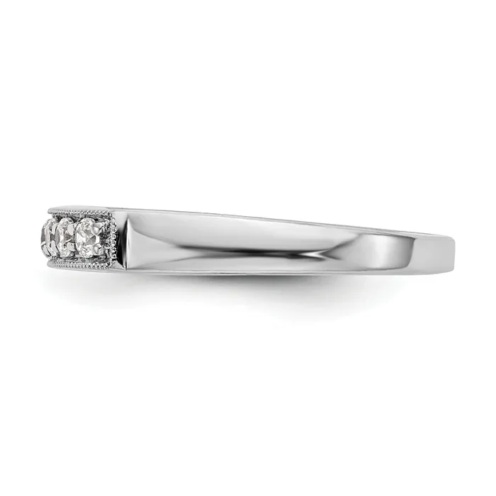 Rings Goldia 025ct CZ Solid Real 14K White Gold Wedding Band Ring