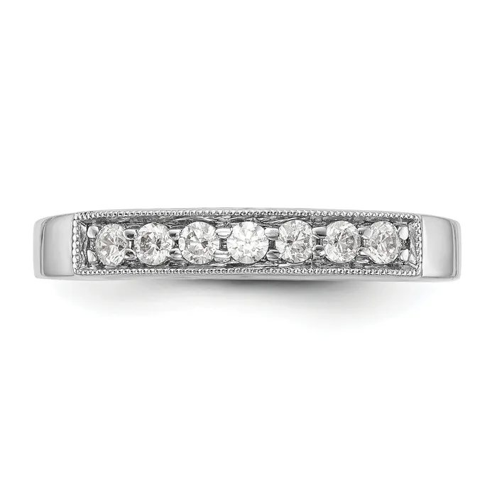 Rings Goldia 025ct CZ Solid Real 14K White Gold Wedding Band Ring