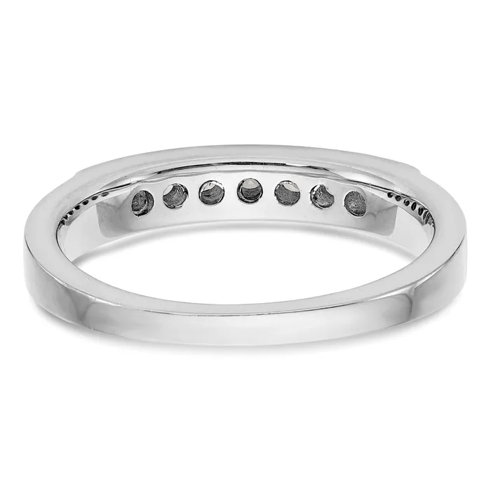 Rings Goldia 025ct CZ Solid Real 14K White Gold Wedding Band Ring