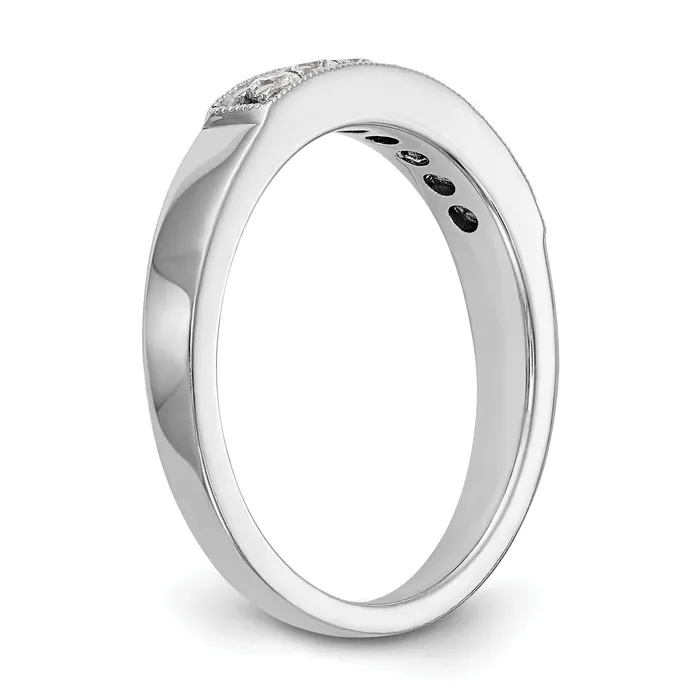 Rings Goldia 025ct CZ Solid Real 14K White Gold Wedding Band Ring