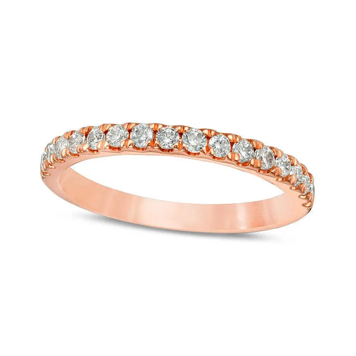 Rings Goldia 038 CT TW Natural Diamond Wedding Band in Solid 10K Rose Gold Rings Goldia 038 CT TW Natural Diamond Wedding Band in Solid 10K Rose Gold