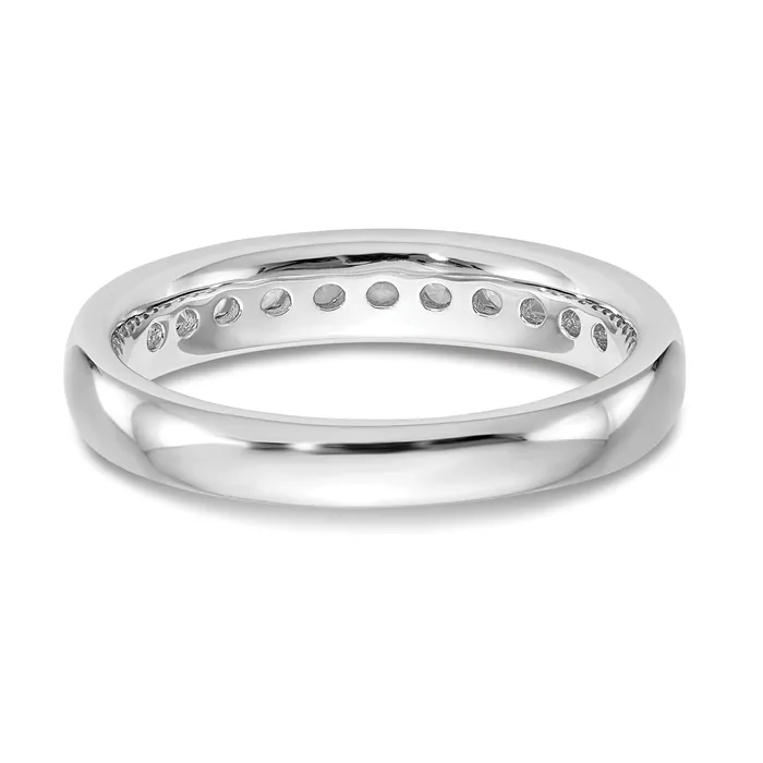 Rings Goldia 043ct CZ Solid Real 14K White Gold 11Stone Channel Wedding Band Ring