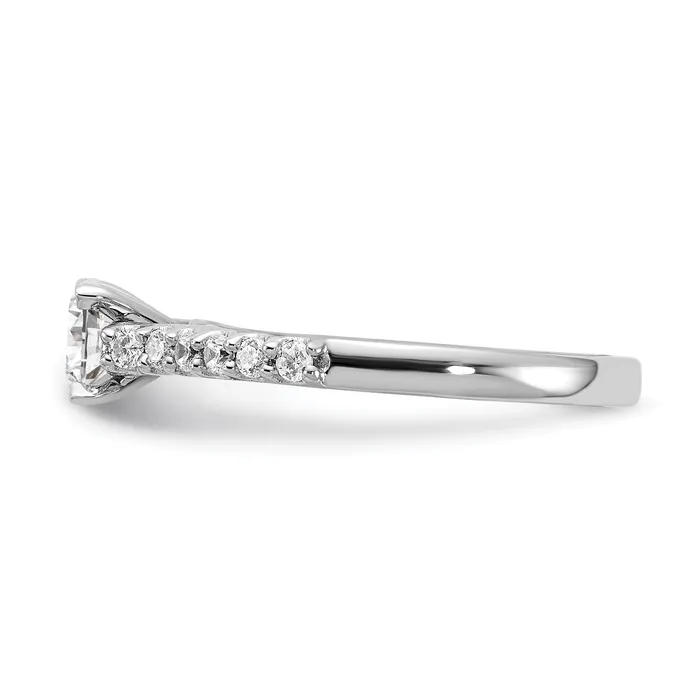 Rings Goldia 050ct CZ Solid Real 14K White Gold Engagement Ring