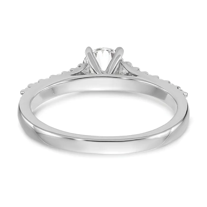 Rings Goldia 050ct CZ Solid Real 14K White Gold Engagement Ring