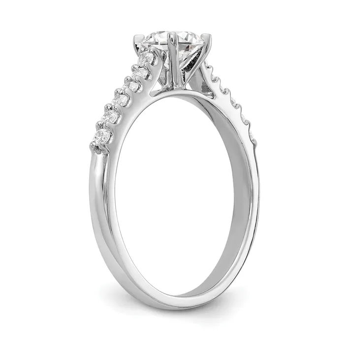 Rings Goldia 050ct CZ Solid Real 14K White Gold Engagement Ring