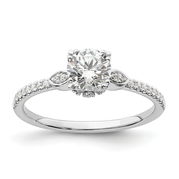 Rings Goldia 075ct CZ Solid Real 14k White Polish 34ct Round Engagement Dia Ring Rings Goldia 075ct CZ Solid Real 14k White Polish 34ct Round Engagement Dia Ring